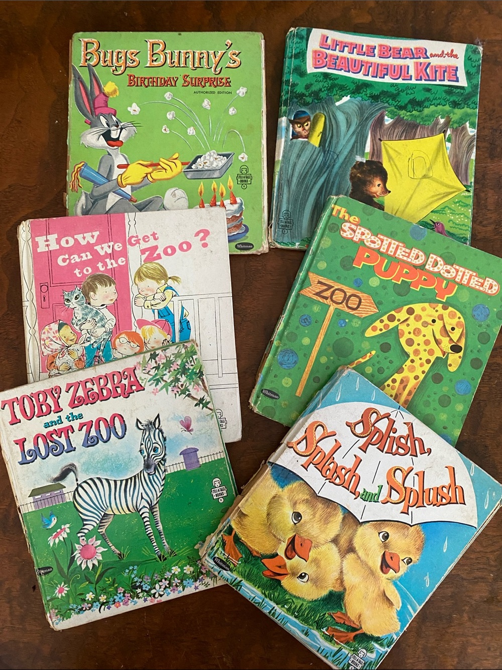 6 Whitman Tell-s-Tales Collection of Vintage Children's Picturebooks 1960s books